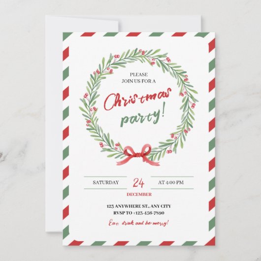 Invitation C'est la période la plus merveilleuse de l'année (Devant)