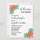 Invitation C'Est La Réception De Mariage De Noël En Saison (Devant)