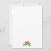 Invitation C'Est La Réception De Mariage De Noël En Saison (Dos)