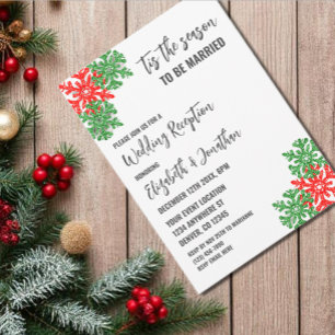 Invitation C'Est La Réception De Mariage De Noël En Saison