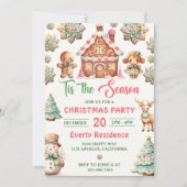 Invitation C'est la saison Biscuit pain d'épice Fête de Noël  (Devant)