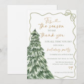 Invitation C'est la saison de dire merci Fête de fin d'année (Devant / Derrière)