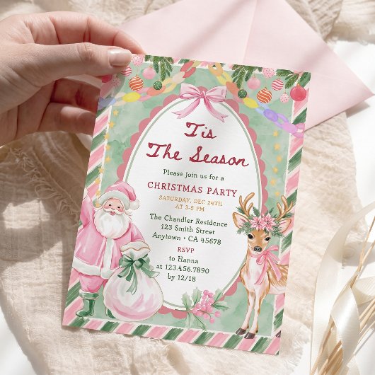 Invitation C'est la saison de la fête de Noël