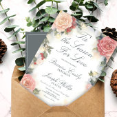 Invitation C'est la saison de l'amour Mariage de Noël d'hiver