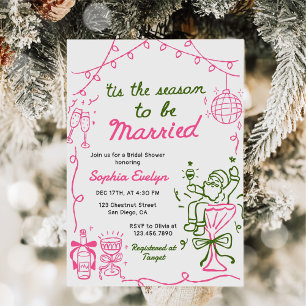 Invitation C'est la saison de Noël pour la fête de mariage