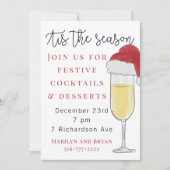 Invitation C'est la saison de vacances Champagne de la partie (Devant)