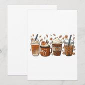 Invitation C'est la saison des lattés Café Pumpkin Spice Auto (Devant / Derrière)