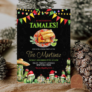 Invitation C'est la saison des tamales, fête mexicaine de Noë