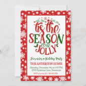 Invitation C'Est La Saison D'Être Jolly Festive Noël (Devant)