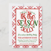 Invitation C'Est La Saison D'Être Jolly Noël Party (Devant)