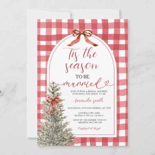 Invitation C'est la saison d'être marié Fête des mariées de B (Devant)