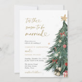 Invitation C'Est La Saison D'Être Marié Mariage De Noël (Devant)