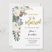 Invitation C'est la saison d'être marié Noël Floral (Devant)