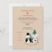 Invitation C'Est La Saison D'Être Marié Rouge Noir Plaid (Devant)