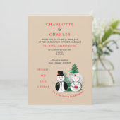 Invitation C'Est La Saison D'Être Marié Rouge Noir Plaid (Debout devant)