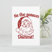 Invitation C'est la saison drôle Noël (Debout devant)