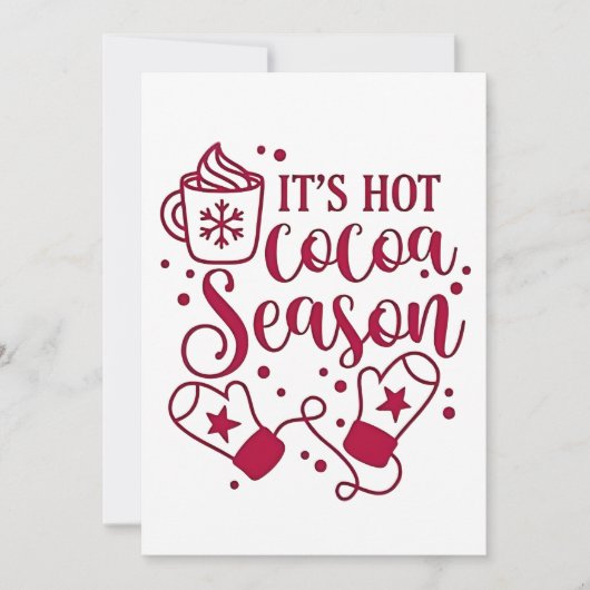 Invitation C'est la saison du chocolat chaud Cacoa Noël (Devant)