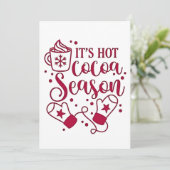 Invitation C'est la saison du chocolat chaud Cacoa Noël (Debout devant)