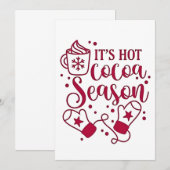Invitation C'est la saison du chocolat chaud Cacoa Noël (Devant / Derrière)