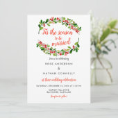 Invitation C'Est La Saison Du Mariage| Mariage de Noël (Debout devant)
