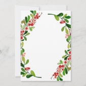 Invitation C'Est La Saison Du Mariage| Mariage de Noël (Dos)