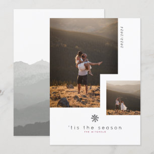 Invitation C'est la saison Flocon de neige Vacances multiph
