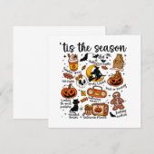 Invitation 'C'est la saison Halloween Doodles (Devant / Derrière)