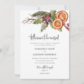 Invitation C'Est La Saison Mariage Botanique De Noël (Devant)