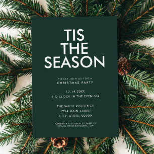 Invitation C'Est La Saison Moderne Minimaliste Fête De Noël