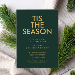 Invitation C'Est La Saison Moderne Minimaliste Fête De Noël