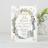 Invitation C'est la saison Noël Snowflake Mariage (Debout devant)