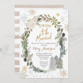 Invitation C'est la saison Noël Snowflake Mariage (Devant / Derrière)