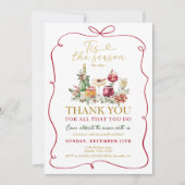 Invitation C'est la saison pour dire Merci vacances fantastiq (Devant)