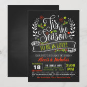 Invitation C'est la saison pour être dans l'amour Fiançailles (Devant / Derrière)