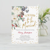 Invitation C'est la saison pour être marié Fleur de Noël (Debout devant)