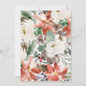 Invitation C'est la saison pour être marié Fleur de Noël (Dos)