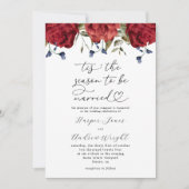 Invitation C'est la saison pour être marié Floral Mariage (Devant)