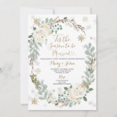 Invitation C'est la saison pour être marié hiver Floral (Devant)