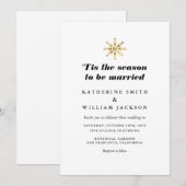 Invitation 'C'est la saison pour être marié mariage élégant (Devant / Derrière)