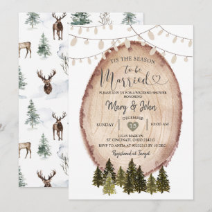 Invitation C'est la saison pour être marié Mariage forestier