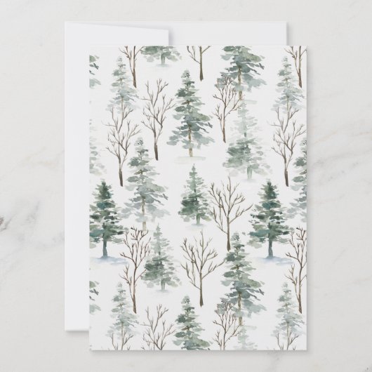 Invitation C'est la saison pour être marié Noël Fleur (Dos)