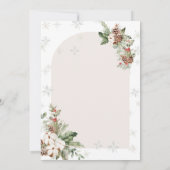Invitation C'est la saison pour être marié Noël Floral (Dos)