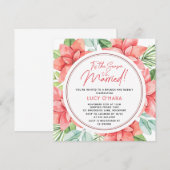 Invitation C'est la saison pour être marié Noël Floral (Devant / Derrière)