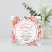 Invitation C'est la saison pour être marié Noël Floral (Debout devant)