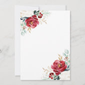 Invitation C'est la saison pour être marié Noël Floral Invi (Dos)