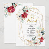 Invitation C'est la saison pour être marié Noël Floral Invi (Devant / Derrière)