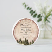 Invitation 'C'est la saison pour être marié Rustic Wood (Debout devant)