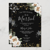 Invitation C'est la saison pour être marié Snowflake mariage (Devant / Derrière)