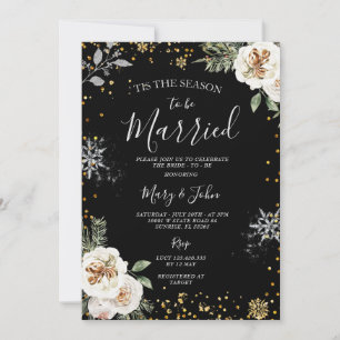 Invitation C'est la saison pour être marié Snowflake mariage