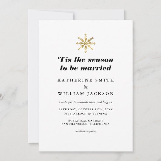 Invitation 'C'est la saison pour être marié tous en un seul M (Devant)